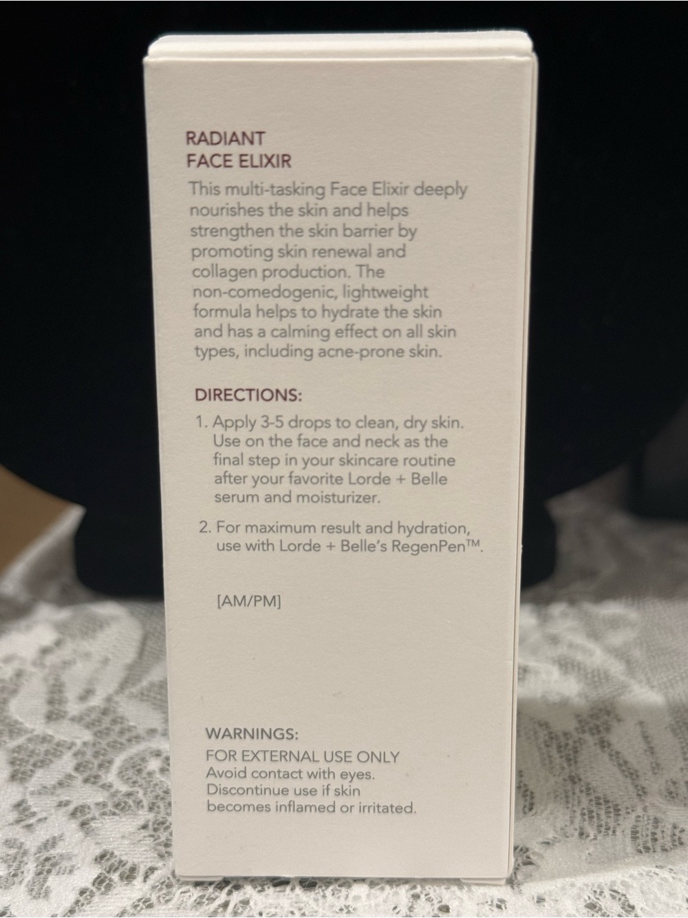 Lorde + Belle Radiant Face Elixir Serum - White Bottle - Picture 3 of 3